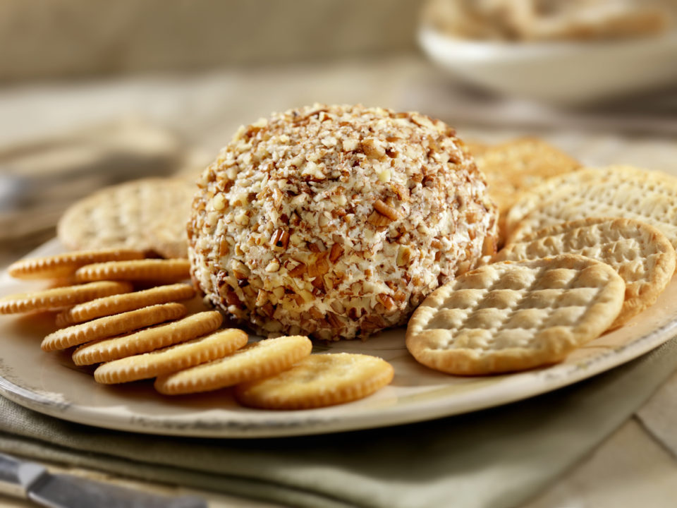 Cheese Ball with Crackers